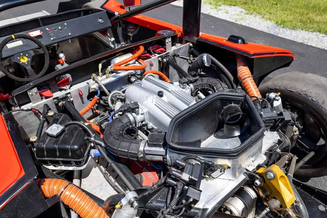 Ferrari V8 detail, intake side