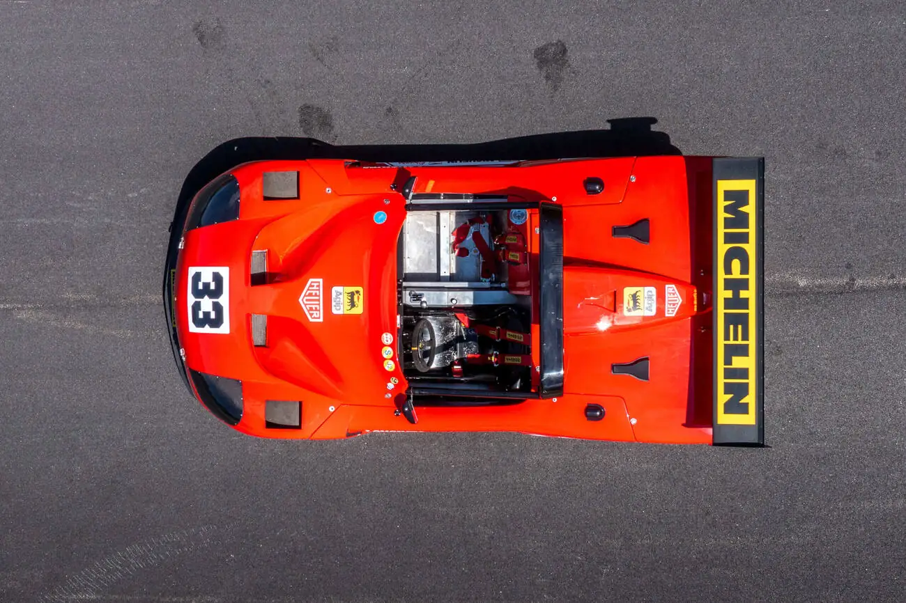Overhead aerial view of the Nogaro Barchetta MR400 number 33